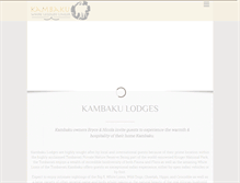 Tablet Screenshot of kambakulodge.com